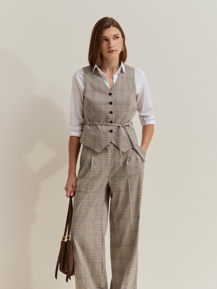Classic plaid vest