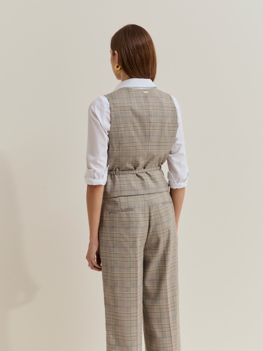 Classic plaid vest