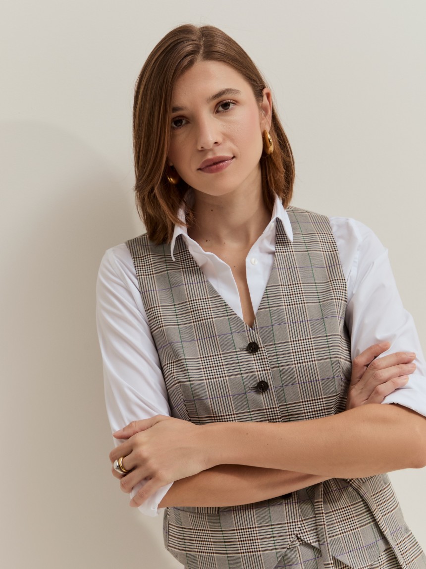 Classic plaid vest