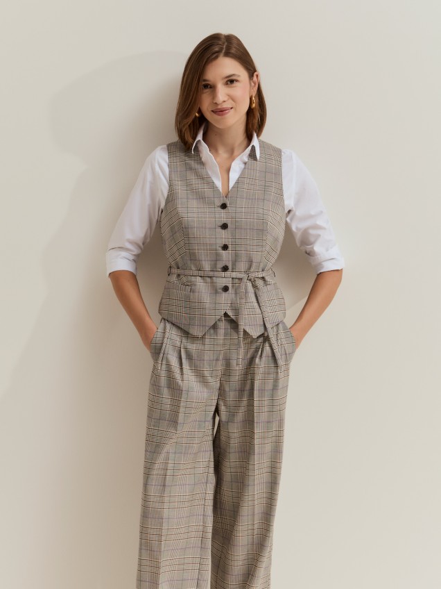 Classic plaid vest