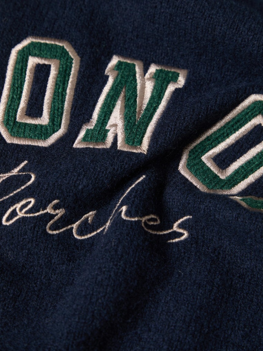 Wool sweater with logo