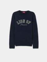 Wool sweater with logo