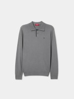 Polo shirt in silk and cotton