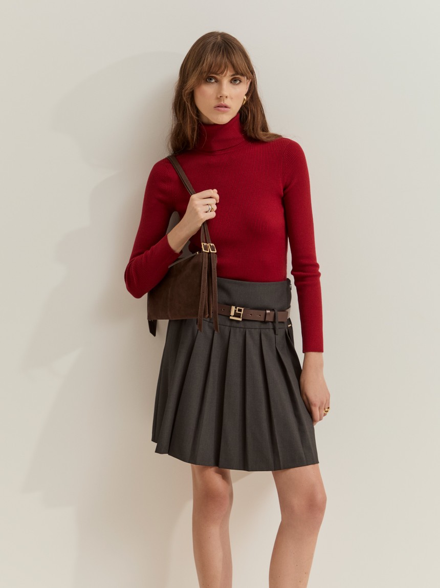 Jersey de cuello alto de lana
