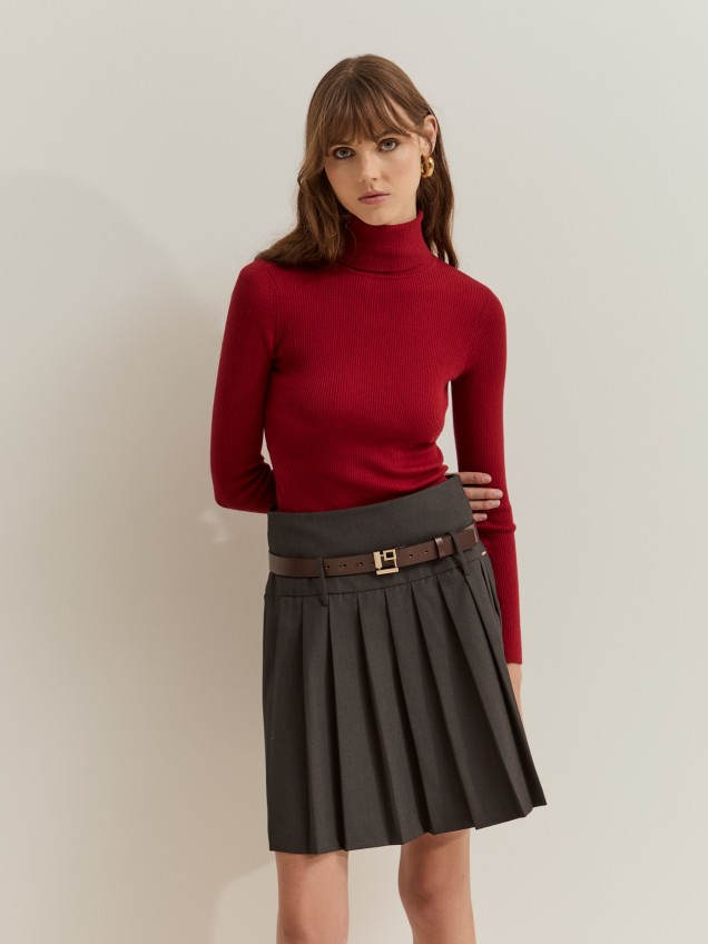 Camisola de gola alta em lã - Image product