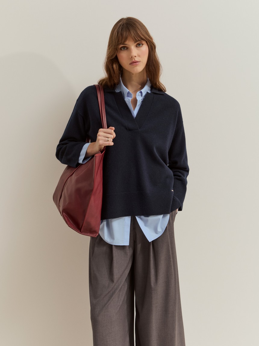 Camisola de l� com brilho