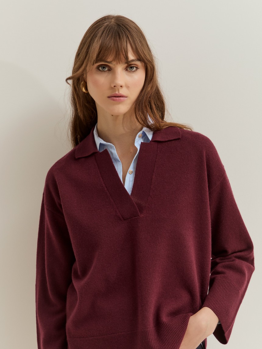 Camisola de l� com brilho