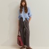 Cal�as wide leg com pregas