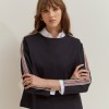 Knitted jumper with side panel
