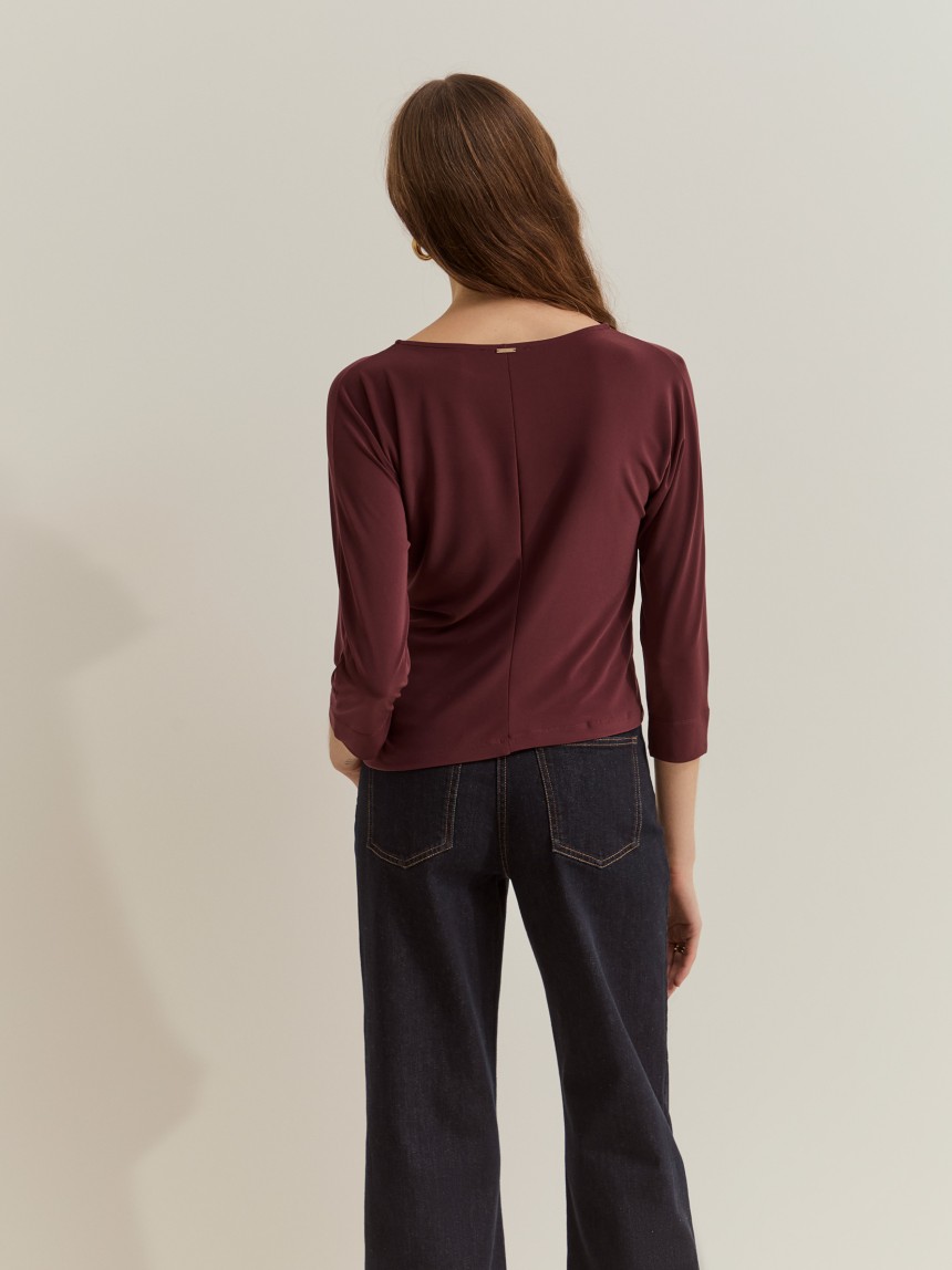 Sweater with gathered detail