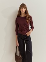 Sweater with gathered detail