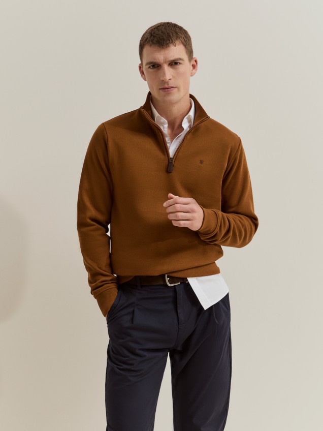 Jersey de punto con cierre de media cremallera - Image product