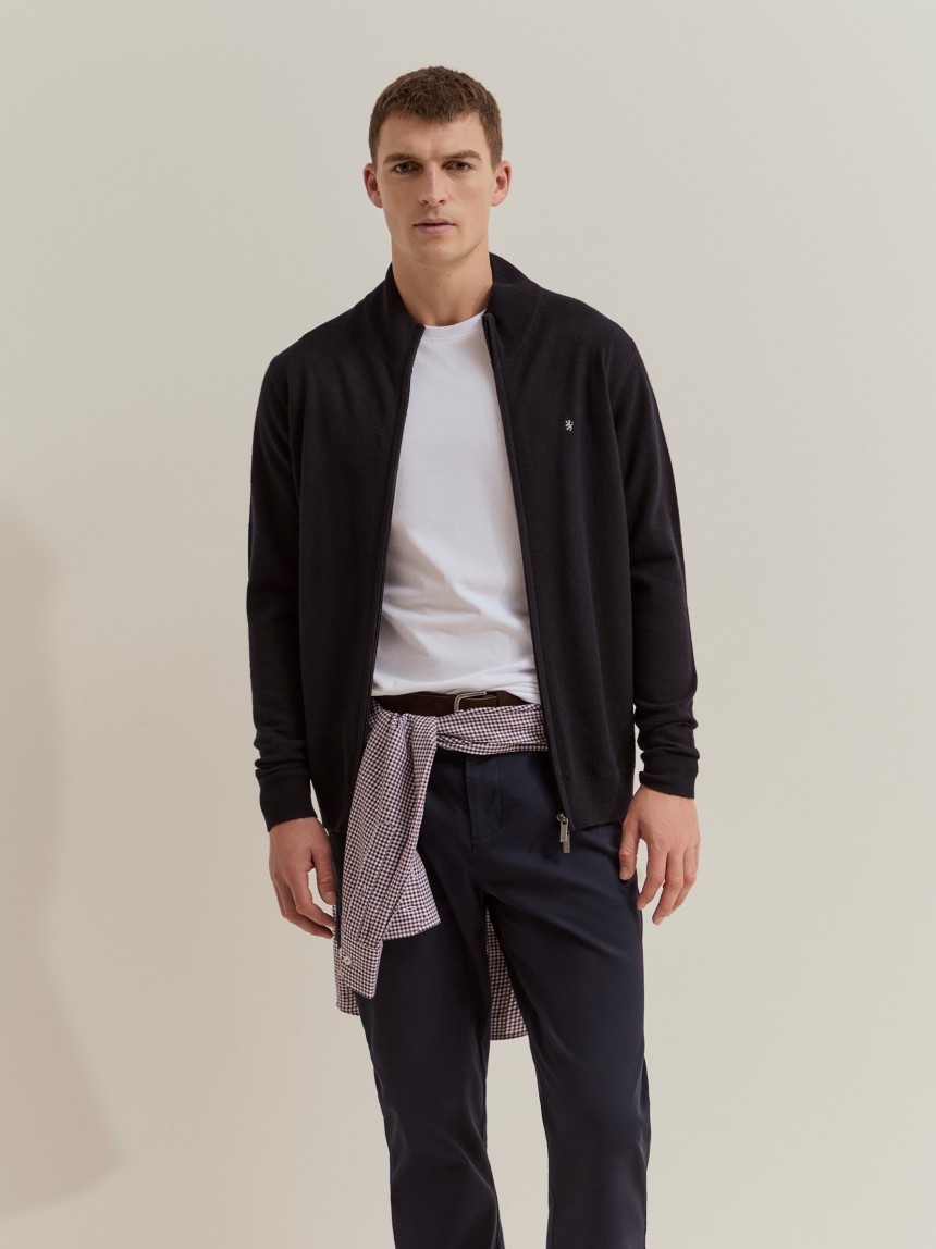 Casaco de malha 100% l� merino