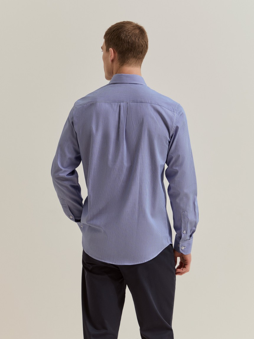 Striped poplin shirt