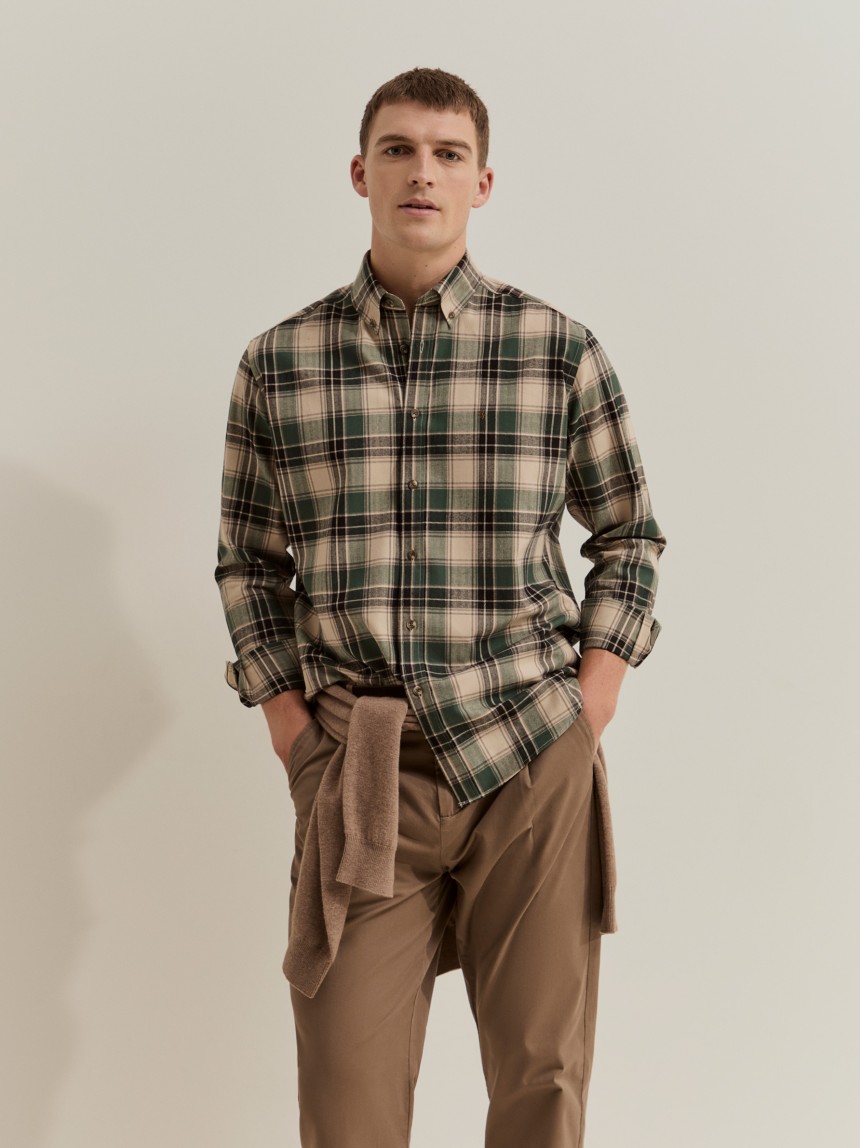 Camisa a cuadros de corte regular