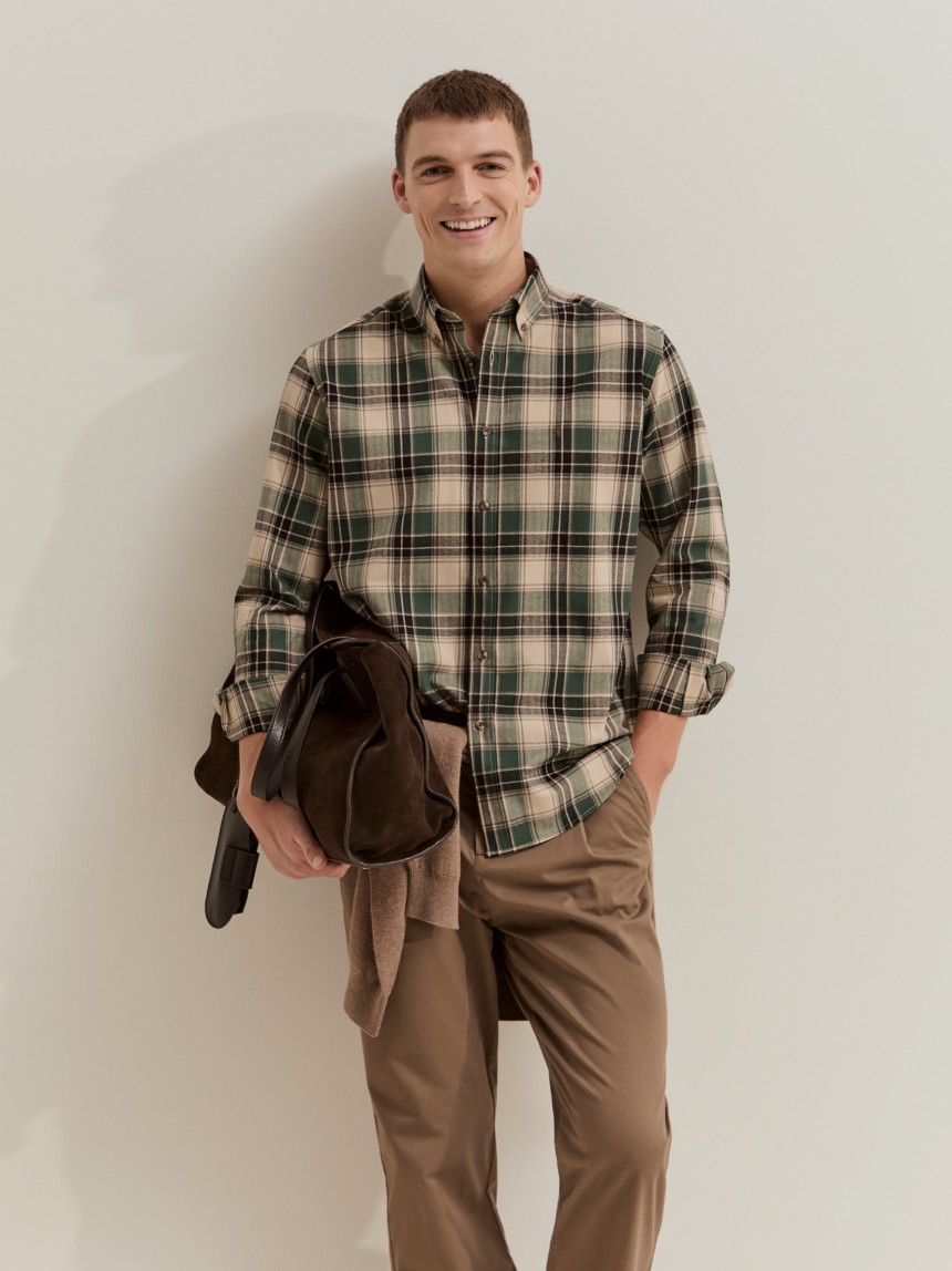 Camisa a cuadros de corte regular