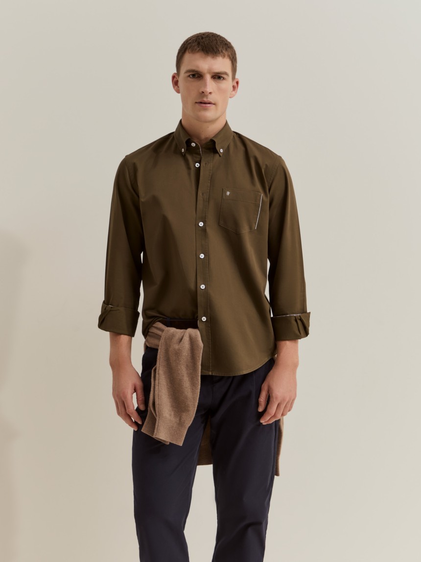 Regular-fit cotton shirt