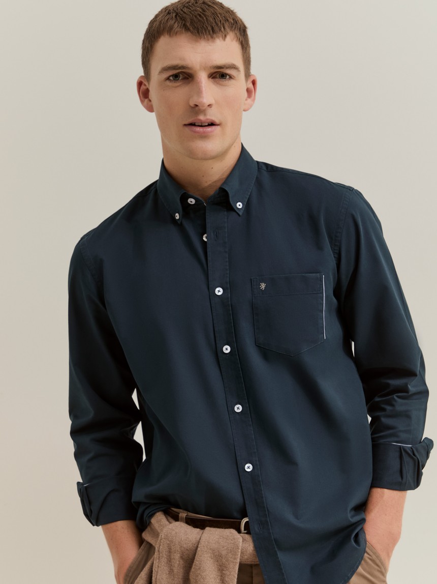 Camisa de algod�n de corte regular