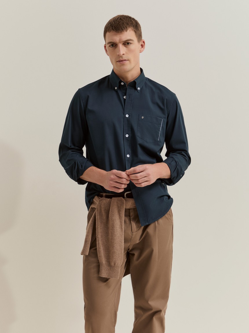 Regular-fit cotton shirt