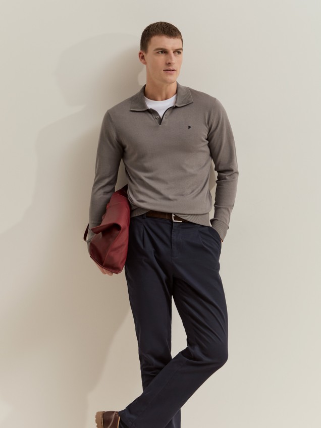 Polo de seda y algod�n. - Image product