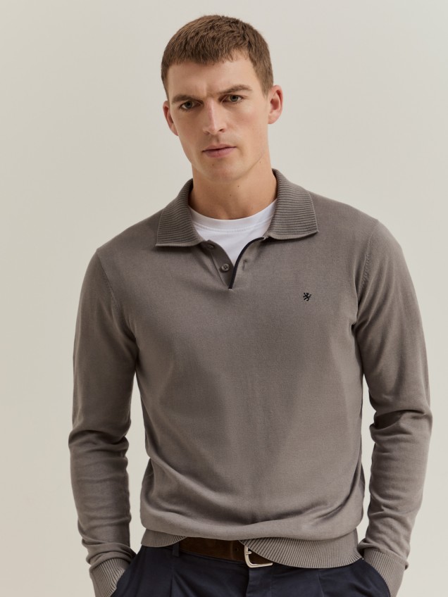 Polo de seda y algod�n. - Image product