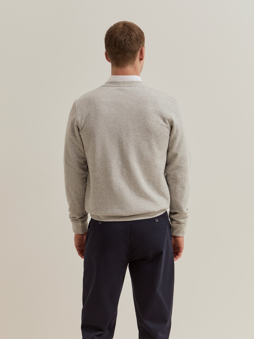 Sweater de algod�o com bolso