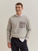 Sweater de algod�o com bolso
