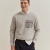 Sweater de algod�o com bolso