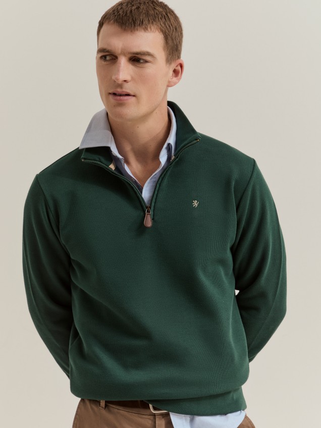 Jersey de punto con cierre de media cremallera - Image product