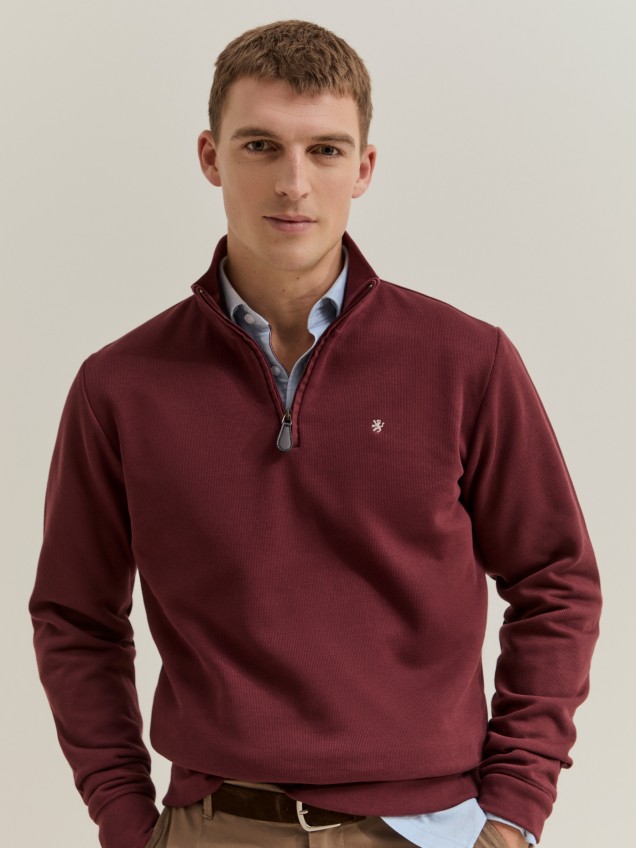 Camisola de malha com meio fecho - Image product