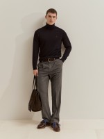 High-neck sweater in wool