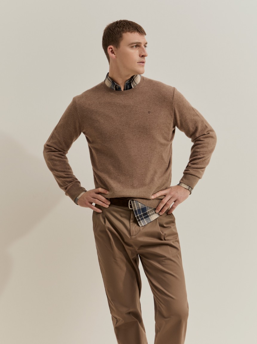 Camisola em l� e caxemira