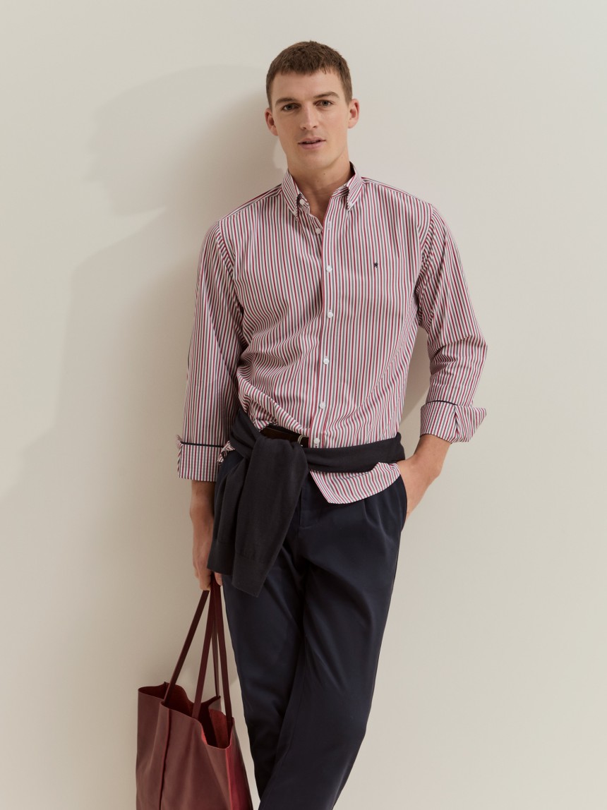 Regular fit striped shirt