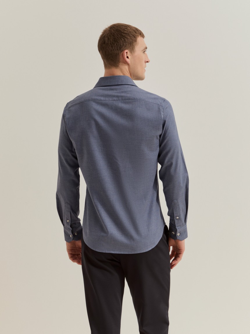 Camisa de franela de corte ajustado