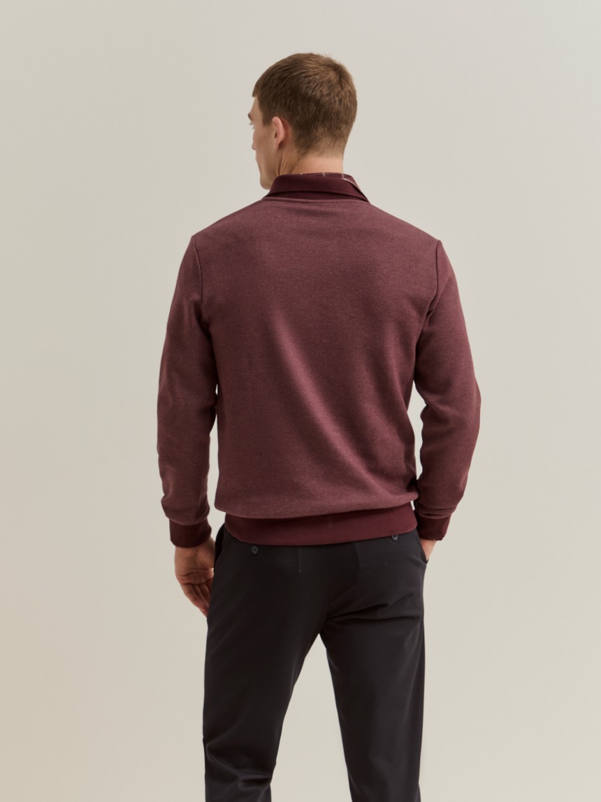 Half-zip polo shirt