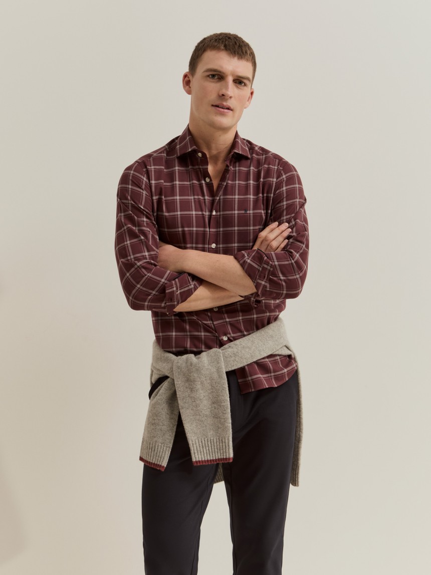 Camisa xadrez slim fit