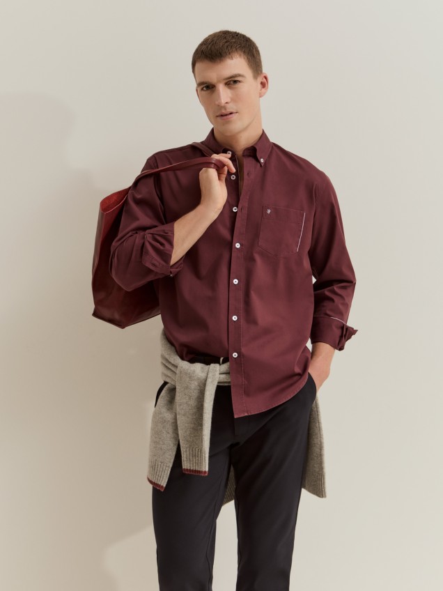 Camisa regular fit de algodão - Image product