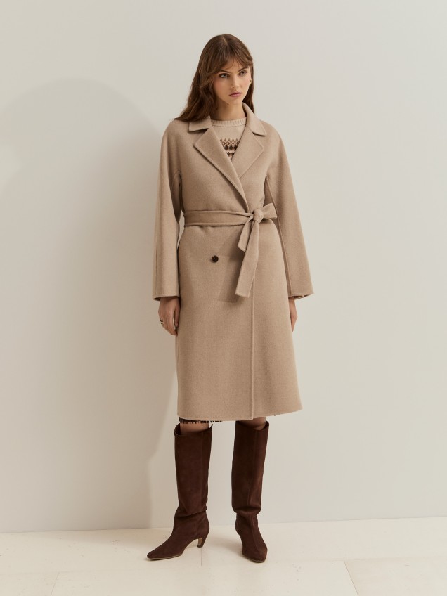 Abrigo de lana con cintur�n - Image product