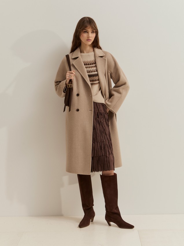 Abrigo de lana con cintur�n - Image product