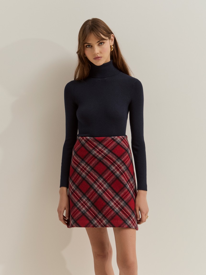 Camisola de gola alta em l�