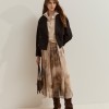 Saia midi estampada