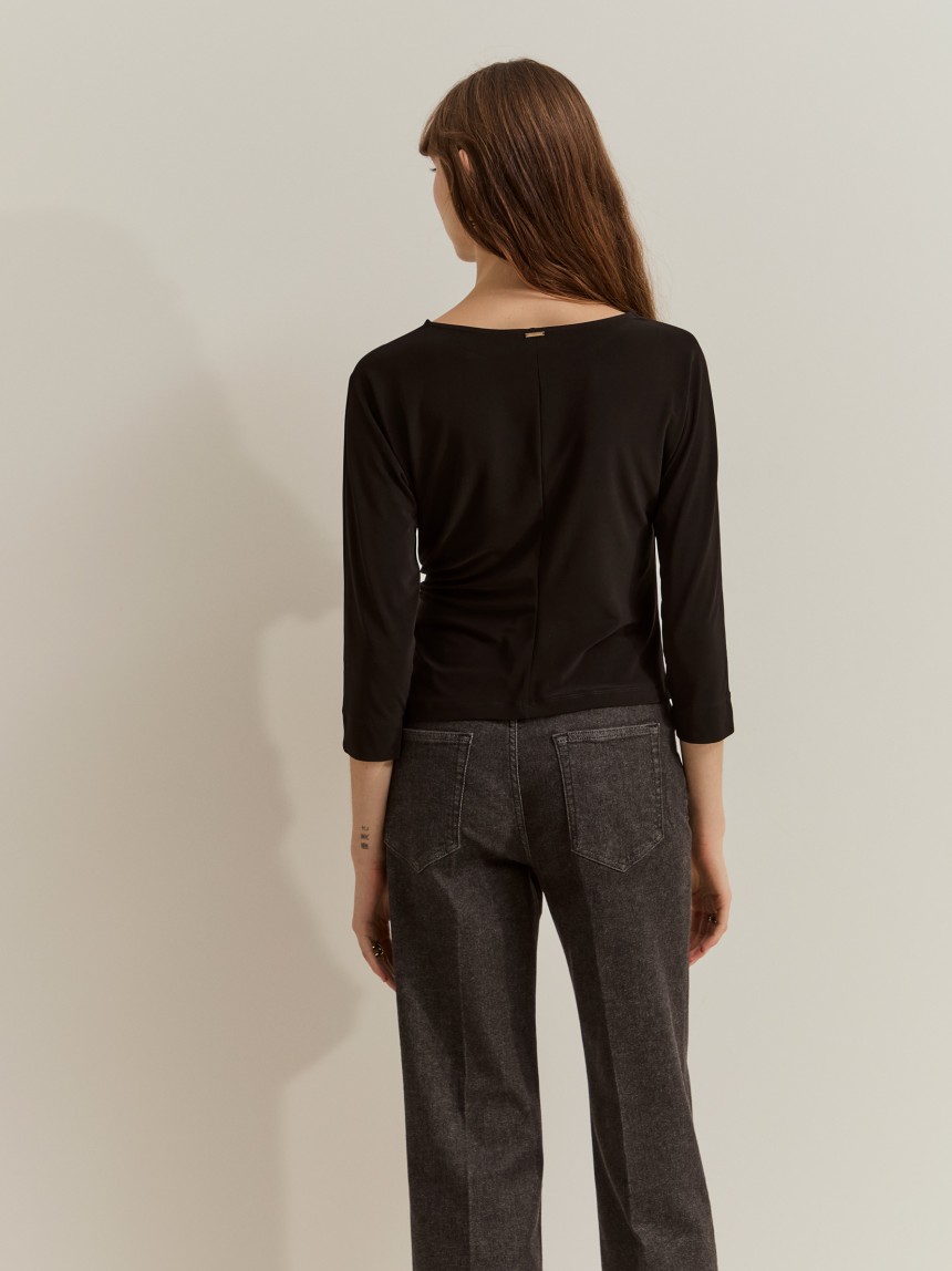 Sweater with gathered detail