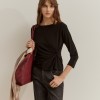 Sweater with gathered detail