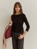 Sweater with gathered detail