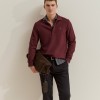 Long-sleeve piqu� polo shirt