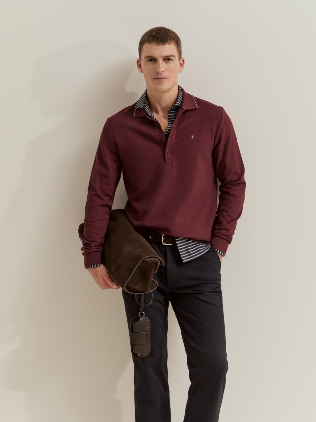 Polo piqu� de manga comprida - Image product