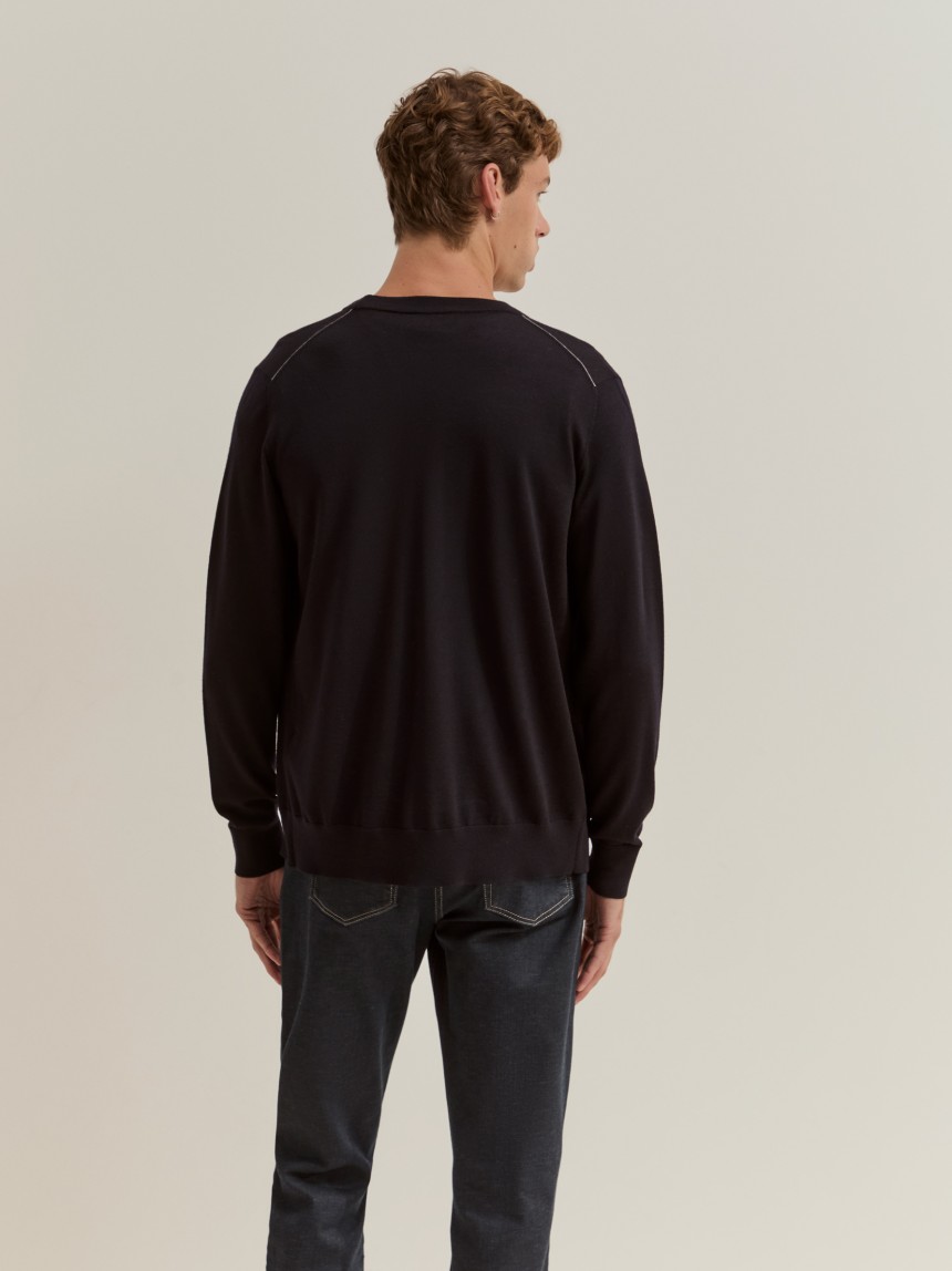 Woolen knit jacket