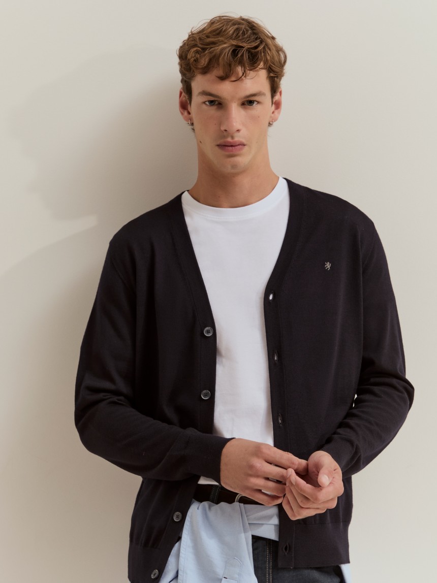 Woolen knit jacket