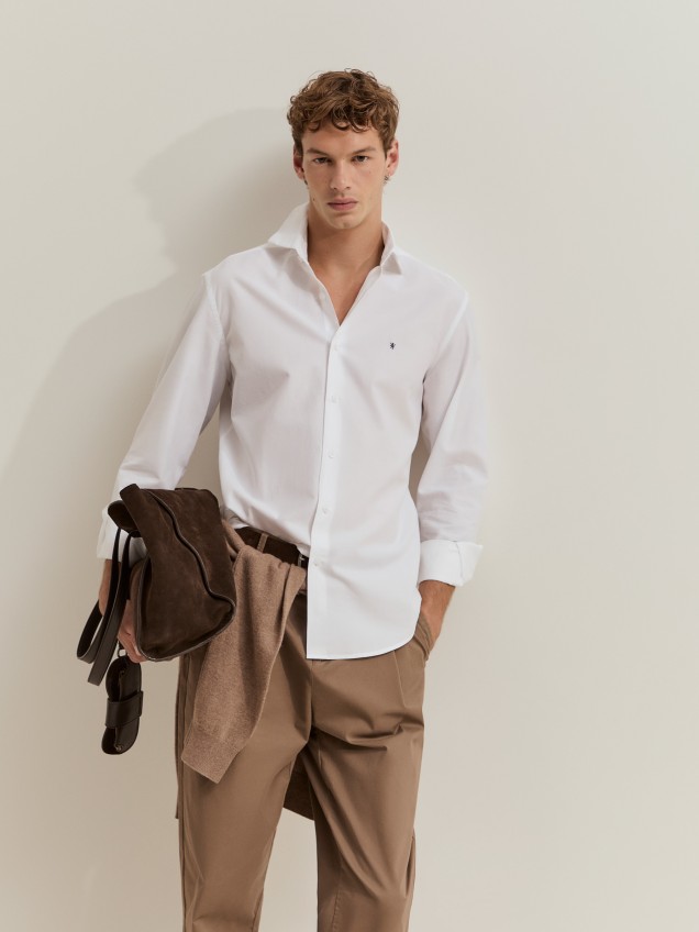 Slim-fit cotton shirt - Image product