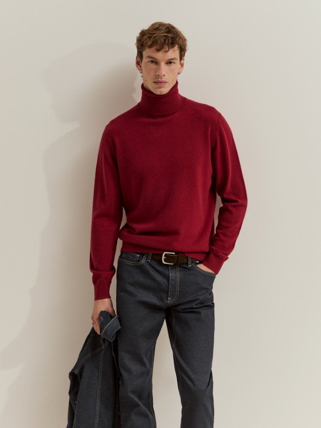 Jersey de cuello alto de lana y cachemir - Image product